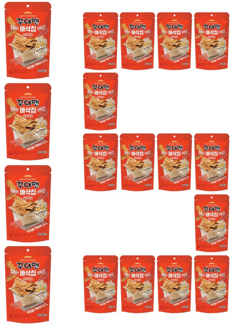 꾸이맨 바삭칩, 15개, 70g