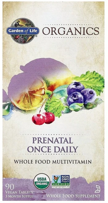 Garden of Life MyKind Organics 임산부용 데일리 식물성 정제 90정 Life (가든 오브 라이프), 90 개, 1개 - 쿠팡