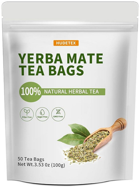 Yerba Mate 티백 80개 포함 - 심혈관 및 소화 시스템 지원 젊음 유지, 없음, 4) Yerba Mate 티백 - 50 Bags, 50개입