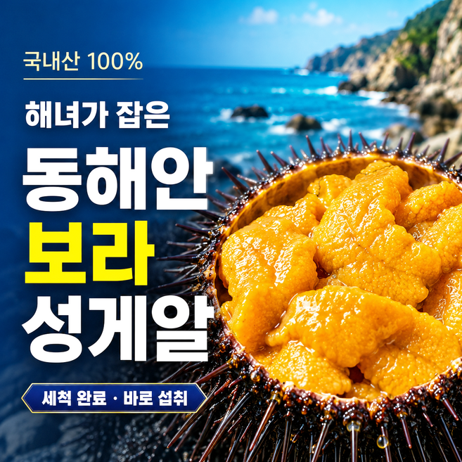 국산 보라성게알 생우니100g 자연산성게알, 1개, 100g