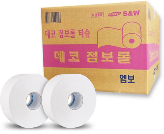 물에 잘녹는 데코 점보롤 화장지 2겹 16롤, 16개입, 1개