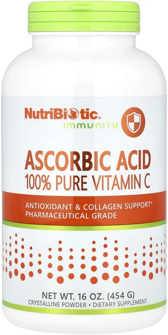 NutriBiotic 면역력 아스코르브산 100% 순수 비타민C 16 oz(454 g), 454g, 1개 - 쿠팡