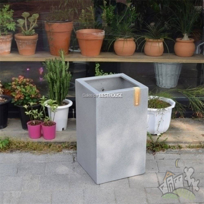 [ON디자인] FRP 대형 사각화분 27x27x47cm 나무화분