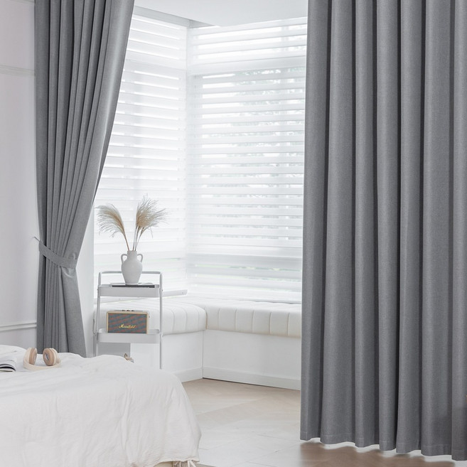 루비코코 비침없는 아일렛형 양면 거실 커튼 안방 커텐 암막커튼 2장