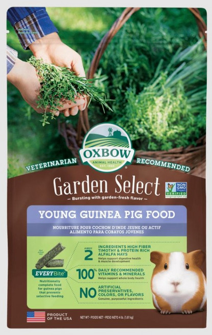 OXBOW 옥스보우 가든셀렉트 영 기니피그 사료 어린기니피그사료 임신수유기니피그사료, 1.81kg, 1개