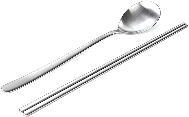 올비아 민자 수저 세트, 실버, 숟가락 + 젓가락, 1개