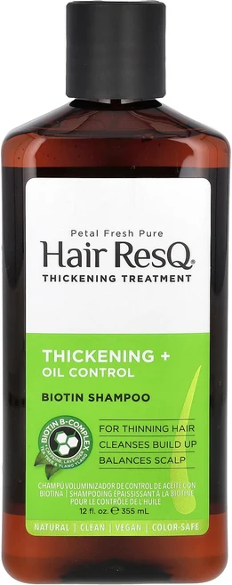 Petal Fresh Hair ResQ 비오틴 샴푸 모발 강화 + 오일 컨트롤 355ml(12fl oz), PetalFreshHairResQ비오틴샴푸모발강화오일컨, 1개, 355ml - 쿠팡