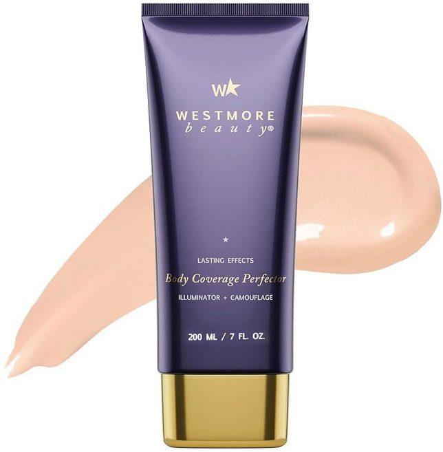 웨스트모어 뷰티 스킨 파운데이션 컨실러 바디 메이크업 3.5 Fl Oz (골든 래디언스 크림) - 방수 전사 저항성 문신 튼살 흉터에 대한 오래 지속되는 커버력, 7.0 단위oz Warm Radiance