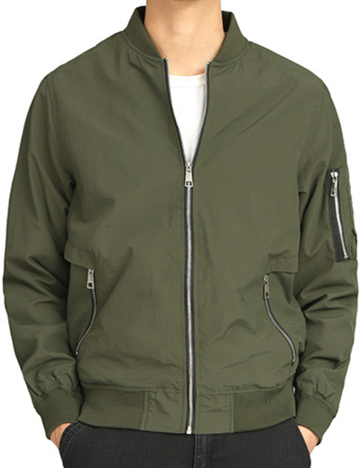 TXJA4201 남성용 봄 가을 항공점퍼 블루종 MA-1 바람막이 자켓