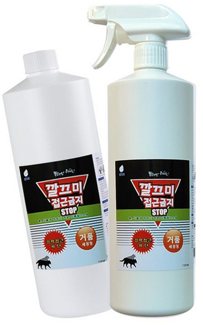 강력-고양이 쥐 뱀 유해소동물 STOP(접근금지)-버블 스프레이 리필용 1000ml 기피제 접근예방, 고양이 리필용 1000ml, 1개