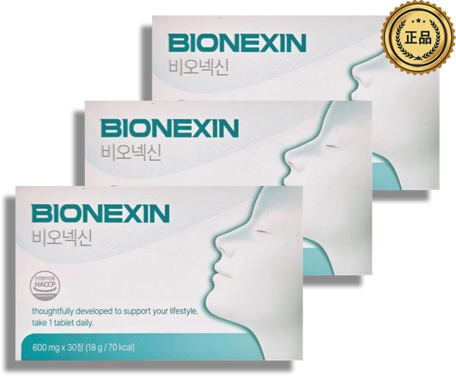 비오넥신 비오넥신정 노벨시아 만성 비염 축농증 600mg X 30정, 3개, 30회분 - 쿠팡