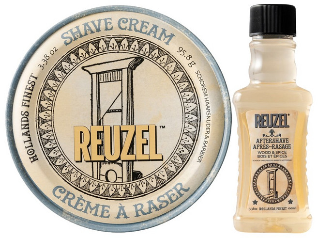 리우젤 에프터 쉐이브 우드&스파이스 스킨 100ml + 쉐이빙 크림 95.8g