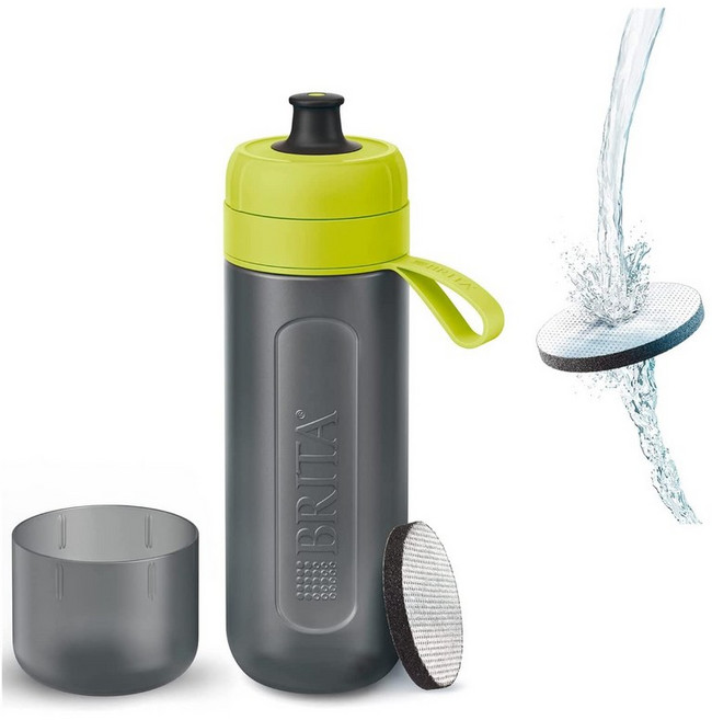 600ml 브리타 수통 휴대용 정수병 액티브 라임 마이크로 디스크 필터 1개