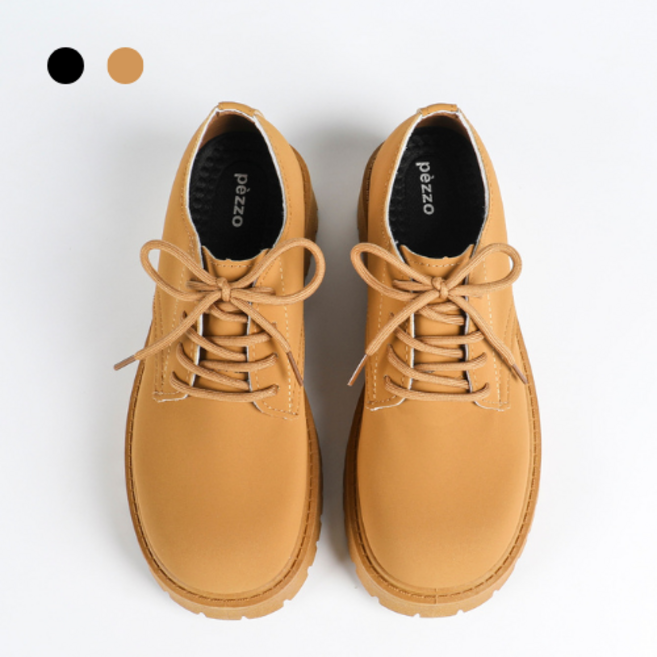 페조 남성용 키높이 워커 단화 가죽 생활방수 사계절