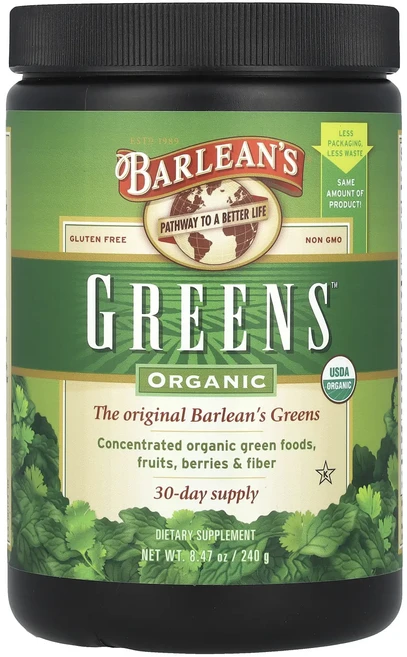 몸관리하세요 겨울입니다 Barlean's Organic Greens™ 240g(8.47oz) 특별관리진행, BarleansOrganicGreens240g847oz - 쿠팡