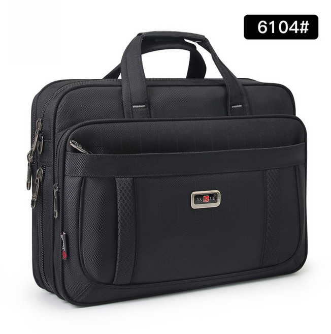 비즈니스 남성 서류 가방 캔버스 방수 대용량 15 6 인치 노트북 작업 공식 사무실, Style 6104