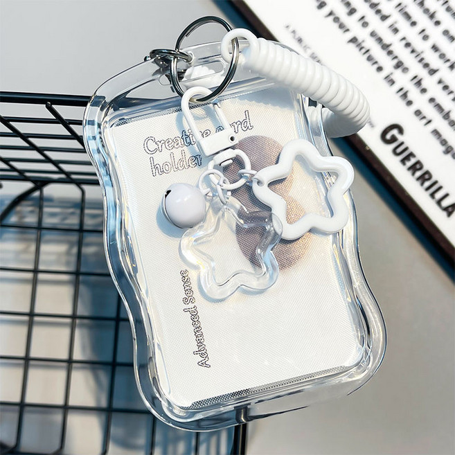 옌츠 스프링 스트랩 카드홀더 아이돌 탑로더 포토카드 교통카드 학생증 키링 CY25-06