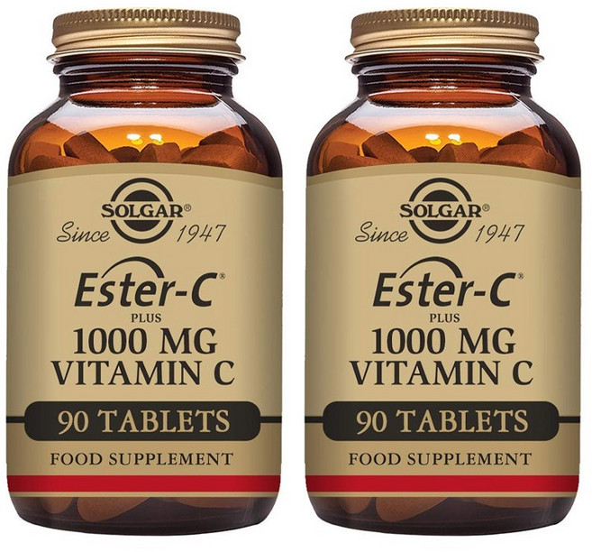 SOLGAR Ester-C Plus維他命C錠 1000mg, 90顆, 2罐