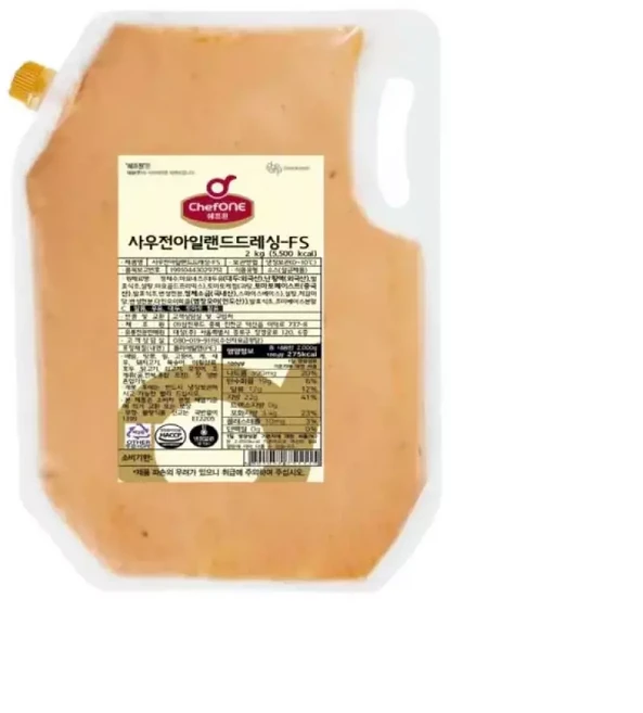대상 쉐프원 사우전아일랜드드레싱FS 2kg×5개 냉장포장, 2kg, 1개