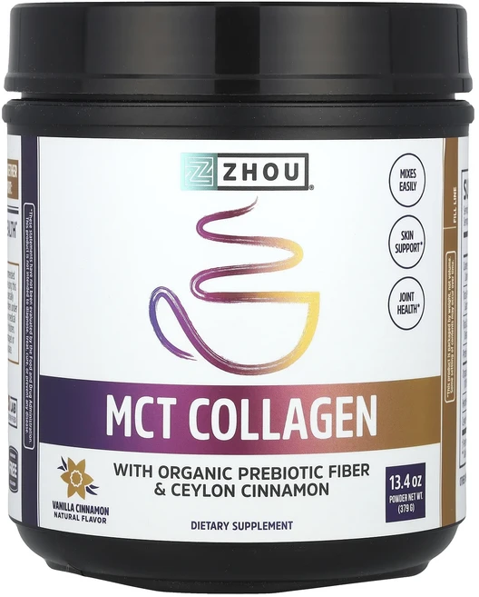 절실히 몸관리가필요한시기 Zhou Nutrition MCT 콜라겐 바닐라 계피 379g(13.4oz) 프리미엄할인상품입니다, ZhouNutritionMCT콜라겐바닐라계피379g13, 379g, 1개 - 쿠팡