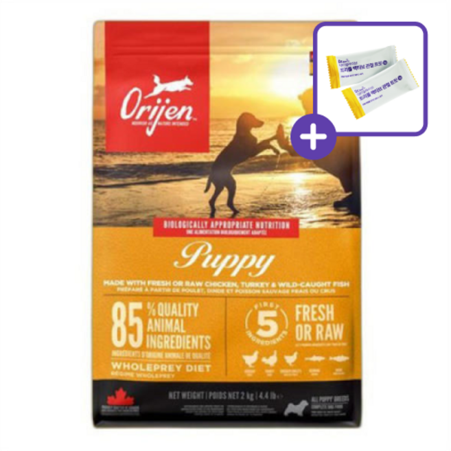 오리젠 반려견 퍼피 건식사료 + 닥터얼라이브 트리플 액티브 3P, 1개, 2kg, 닭