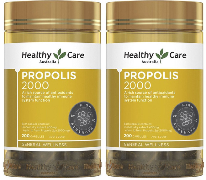 헬시케어 프로폴리스 2000mg 캡슐, 200정, 2개