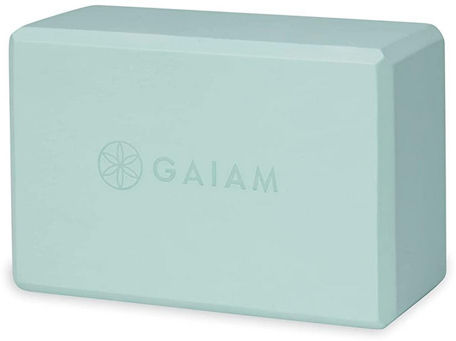 Gaiam 에센셜 요가블록 2개세트 요가 필라테스 지지형 EVA폼 미끄럼방지 (Embossed Black), Cool Mint