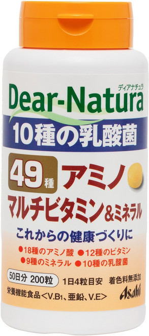 Asahi 朝日 綜合乳酸菌胺基酸維他命錠, 200顆, 1個, 200顆