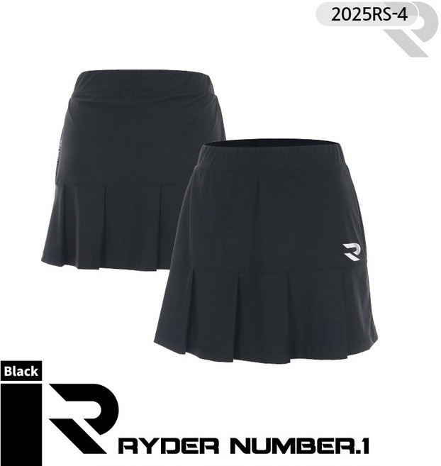 라이더 치마바지 배드민턴 주름 스커트 블랙 2025RS-4