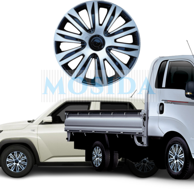 MOSIDA 15-12인치 휠커버 캐스퍼 포터2 봉고3 휠커버 셋트 타이어 휠캡 카라반 밴, 21. 13인치 #5083 KY실버, 1개