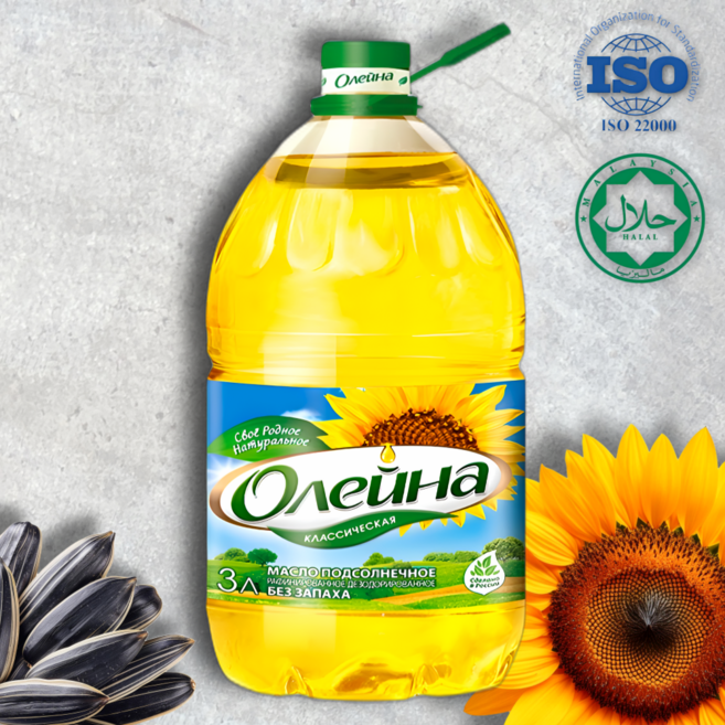올레이나 정제 천연 해바라기씨유 유럽 러시아 먹거리 OLEINA SUNFLOWER OIL(RUSSIA), 1개, 3L
