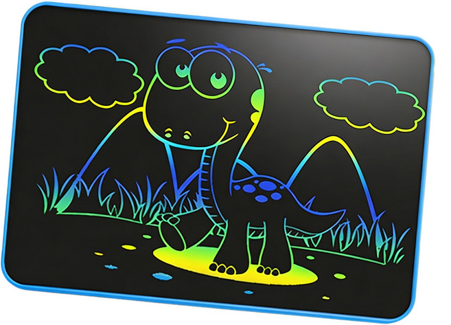 圖塗熊少兒寫字板液晶可充電兒童畫板電子液晶手寫板22寸大尺寸, 1個, 天空藍22寸丨【加厚抗摔】(充電款)