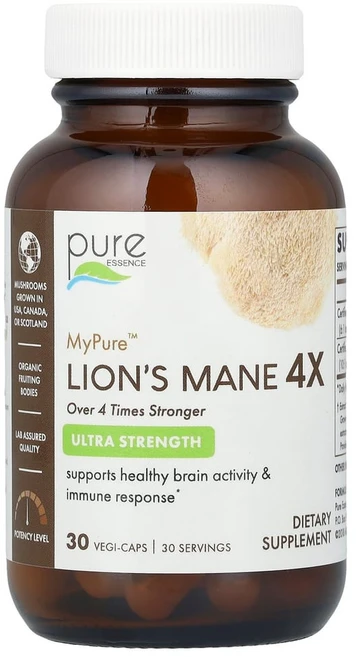 퓨어에센스 My Pure 노루궁뎅이버섯 4X 베지 캡슐 30정, 1개 - 쿠팡