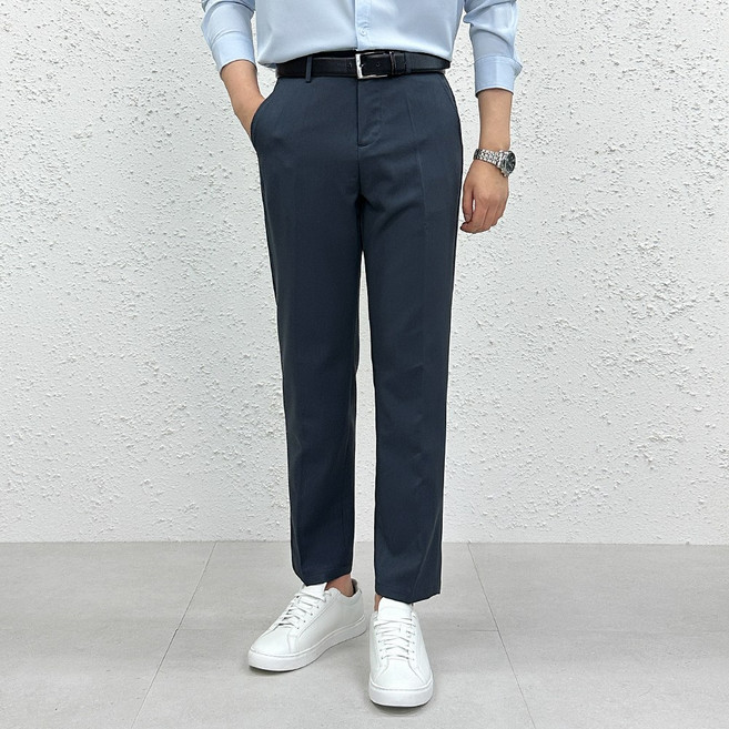 더맨쉽 남자 링클프리 스판 기본 슬랙스 정장바지 9부 10부 출근룩 데일리 S~4XL 빅사이즈 ABTCP16012
