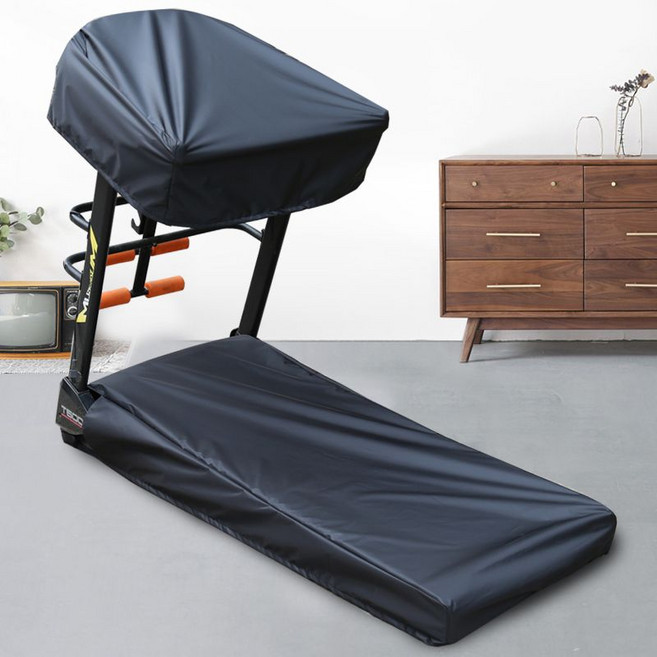 런닝머신 덮개 방수 자외선 방진 커버 차단 러닝 피트니스, 스몰 블랙 사이즈, 1개