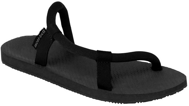 mont-bell 日本【台灣黑熊】1129715 Sock-On Sandals 男女款 拖鞋 戶外輕便防滑, 黑 BK/M, 27 cm