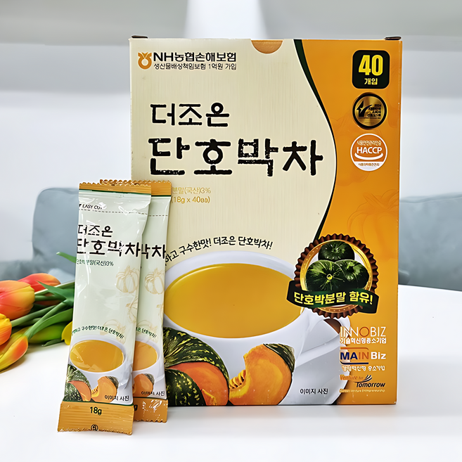 더조은 단호박차 18g 40개 2박스 단호박분말 선식스틱 담백 구수함 미숫가루 식사대용