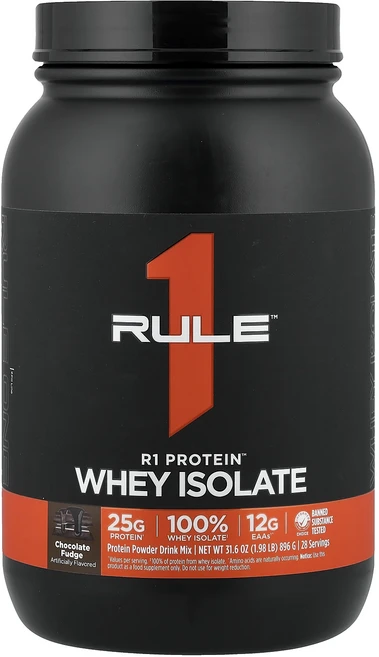 새해 건강을 선물하세요 Rule One Proteins R1 Protein™ 분리유청단백질 초콜릿퍼지맛 896g(1.98lb) 특별관리진행, 896g, 1개 - 쿠팡