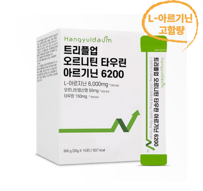 [맑다온] 트리플업 오르니틴 타우린 아르기닌 고함량 6200 20g x 15포, 1박스, 300g