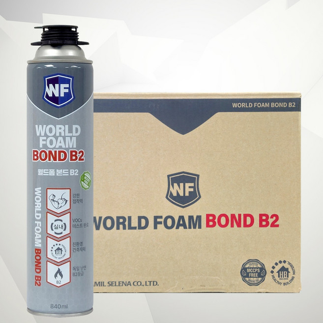 월드폼본드B2 박스판매 (15캔 1박스 폼건 별도 판매) 우레탄 폼본드, 15개