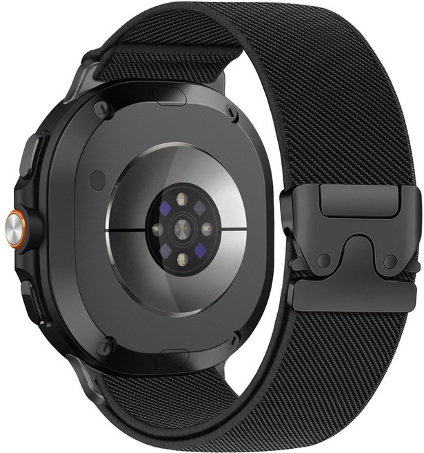 갤럭시워치8/8클래식 파라슈트 스타일 버클 마그네틱 나일론 스트랩 밴드 시계줄, 블랙