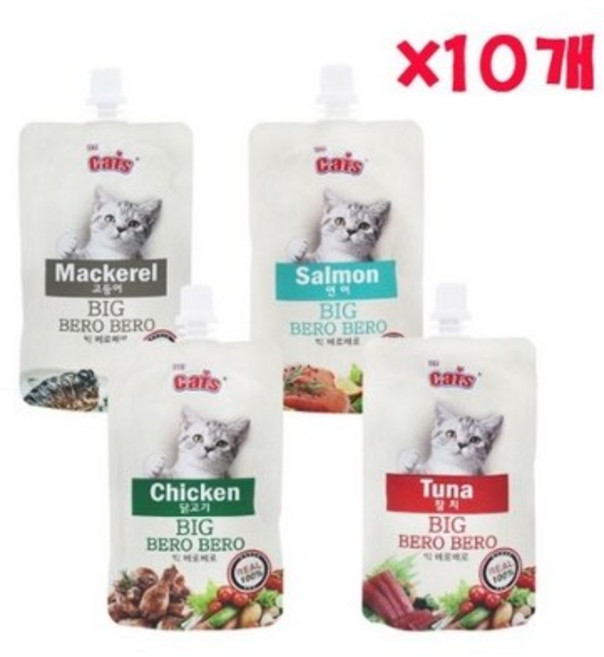 더캣츠 빅 베로베로 85g 고양이 이유식, 참치, 10개