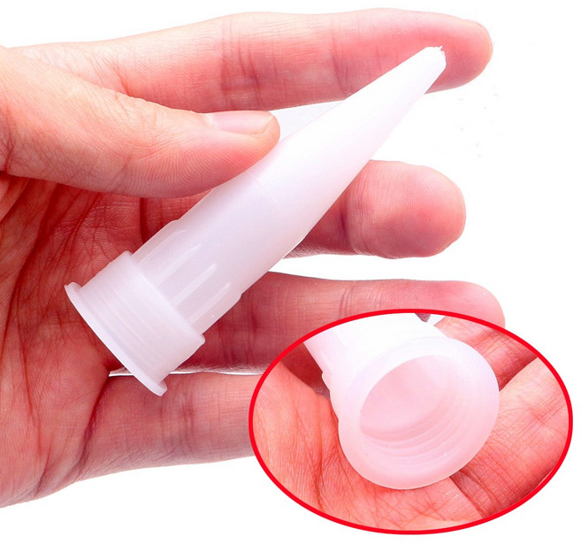 국산 실리콘 변성 노즐 내경 20mm 대형 꼭지 실란트 코킹 헤드 뚜껑 꼬다리 리필 교체 마개 럭키 모아 KCC 신에츠, 1개