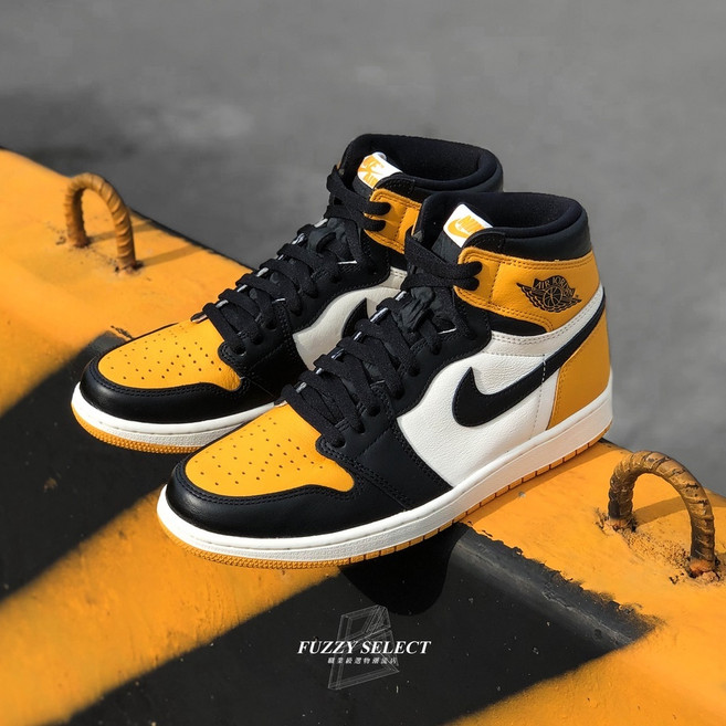 Air Jordan 1 High Taxi 計程車 黑黃腳趾 運動鞋 男鞋 555088-711, 1個, 下單後請注意商品諮詢可加速出貨此選項請勿下單
