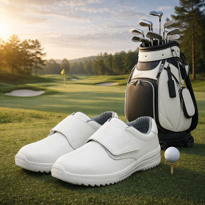 [브랜슈] BAEN-703 국내제작 소가죽 남성 골프화 여성 골프화 수제화 발편한 필드화 캐디화 스크린 파크골프