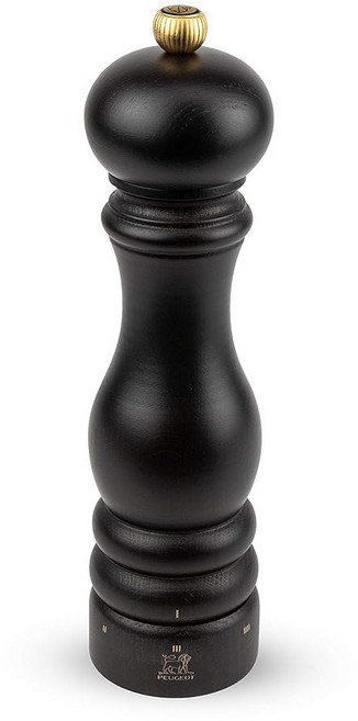 푸조 - 파리 유셀렉트 수동 페퍼 밀 조절 가능한 그라인더 비치우드 초콜릿, 9 Inch