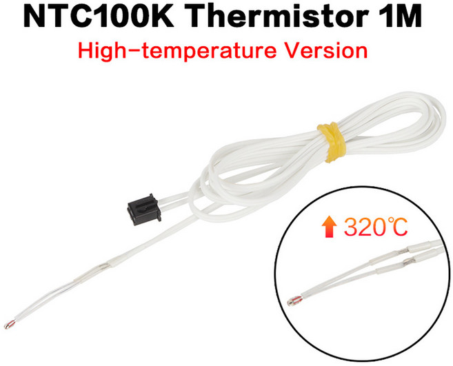 3DSWAY NTC 유리 밀폐형 서미스터 온도 센서 케이블 XH2.54 터미널 3D 프린터 부품 1m 2m 100K ohm B3950 1, 6) 6pcs - HT NTC100K XH2.54 1M, 6) 6pcs - HT NTC100K XH2.54 1M