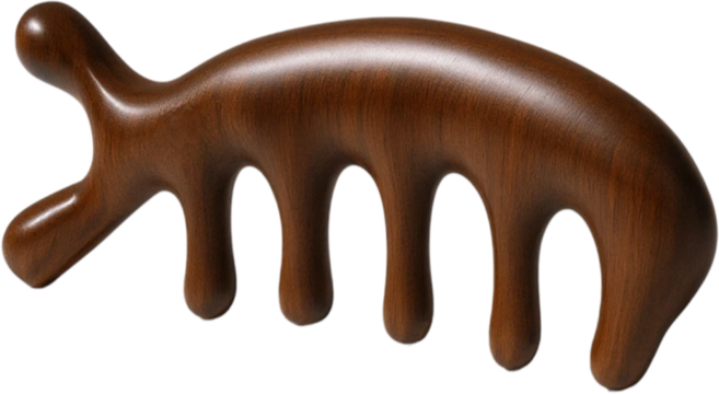 베러웰즈 전신 경락 두피 괄사, 브라운, 1개