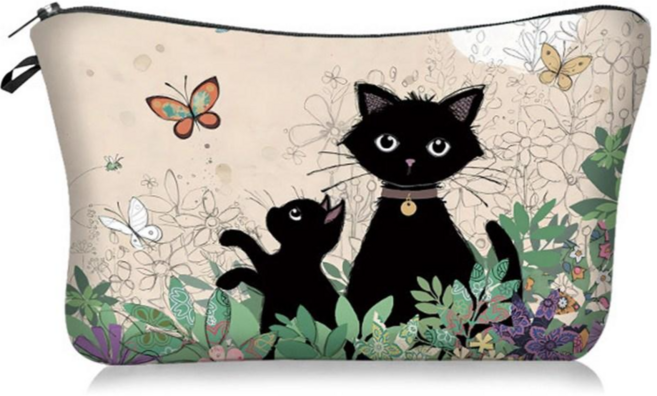 검은 고양이 캐릭터 파우치