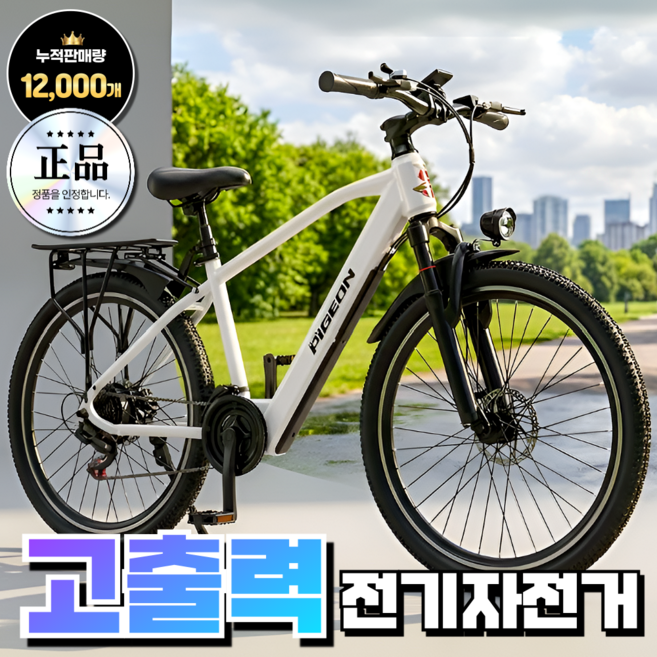 삼양스포츠 고출력 전기자전거 미니 배달 가성비 파스 pas 자토바이 스쿠터 바이크, [내장배터리] 6Ah_White, 경량스틸